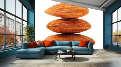 Imbricate almonds with clipping path Wall mural