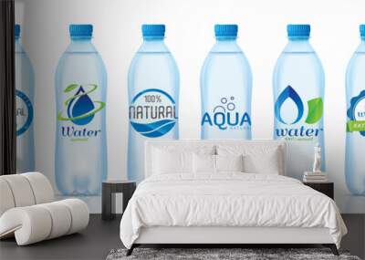 Ready design water bottle set Wall mural