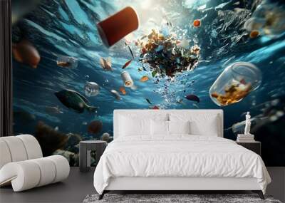 background with bubbles Wall mural