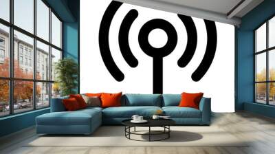 Antenna 2 Broadcast News Television Newscast vector icon Wall mural