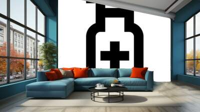 Jar 2 Medicine Hospital Doctor Medical vector icon Wall mural