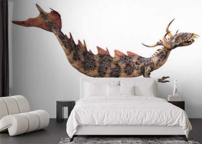 3d-illustration of an isolated giant fantasy creature dragon with horns Wall mural