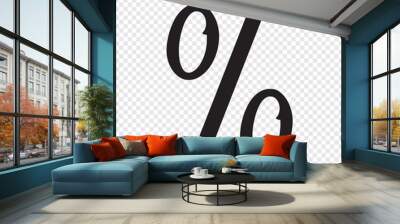 percentage icon vector. percentage icon Discount and sale symbol. Logo icon isolated on PNG background. Vector illustration. Wall mural