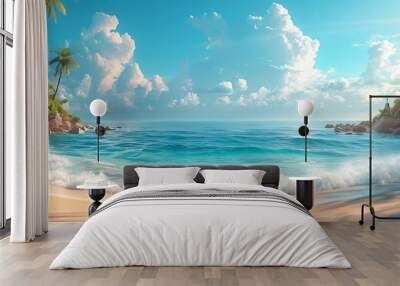 beautiful beach view landscape Wall mural