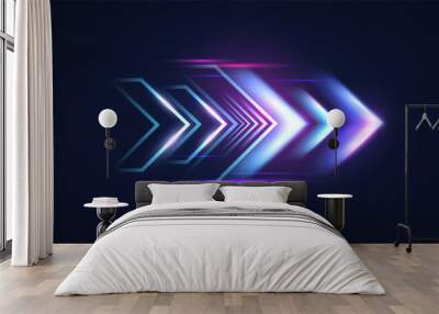 big data traffic visualization, dynamic high speed data streaming traffic. high tech concept with lu Wall mural