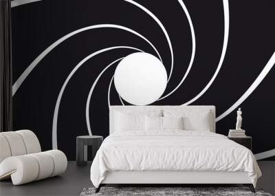 James Bond Gun Barrel - Illustration Wall mural