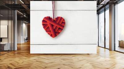 Valentine red heart Wall mural