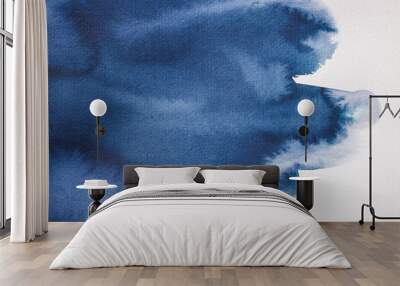 Blue Water Color Background Wall mural