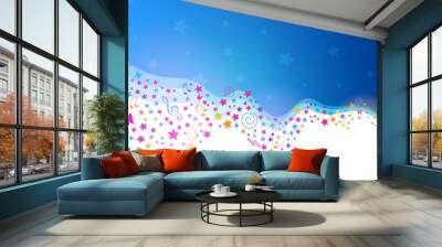 Vector Illustration of an Abstract Colorful Background Wall mural