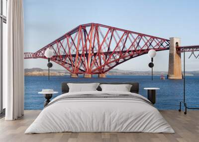 Forth rail bridge in Edinburgh Wall mural