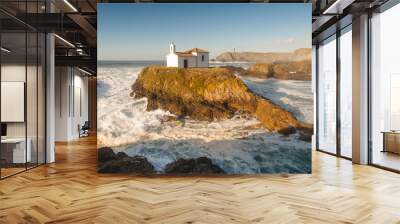 little chapel in galician coast Wall mural