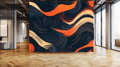 abstract pattern with lines background Wall mural