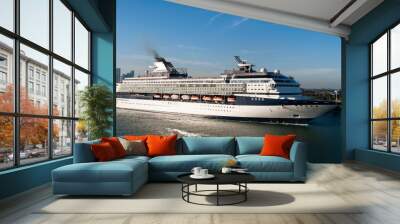 The Cruise Ship Leaving Miami Wall mural