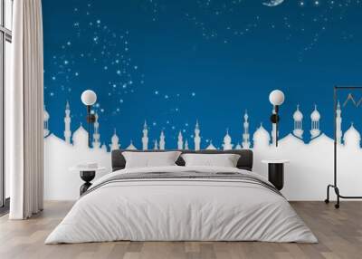 islamic ramadan template , ramadan greeting Wall mural