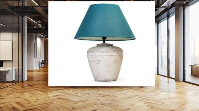 Rustic table lamp isolated on white background Wall mural