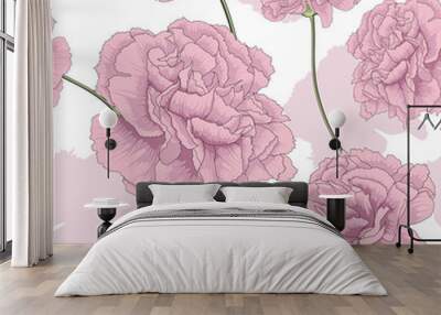 carnation pink flower Wall mural