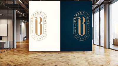 Abstract Premium luxury corporate identity letter B logo design Wall mural