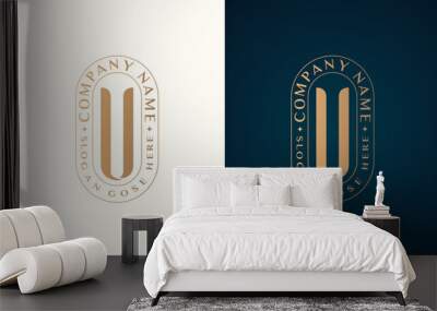 Abstract Premium luxury corporate identity letter V logo design Wall mural