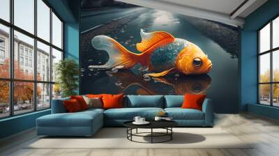 fantasy goldfish desktop wallpaper Wall mural