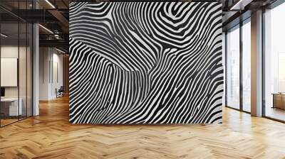 black and white striped background and texture Wall mural