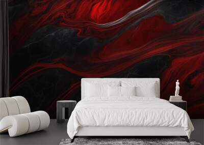 Black red abstract background. Marble pattern. Dark. Toned stone background with space for design. Web banner. Wide. Long. Panoramic. Backdrop. Christmas. Close-up. Wall mural