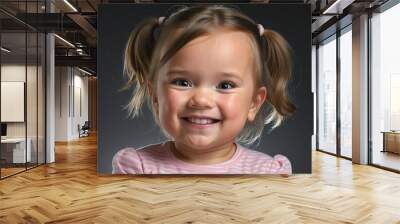 cute smiling little toddler girl, portrait  Wall mural