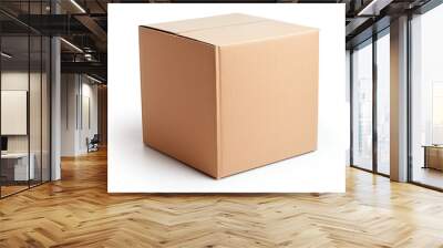 cardboard box isolated on white background Wall mural