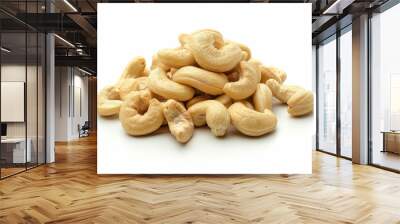 pile of cashew nuts isolated on white background Wall mural