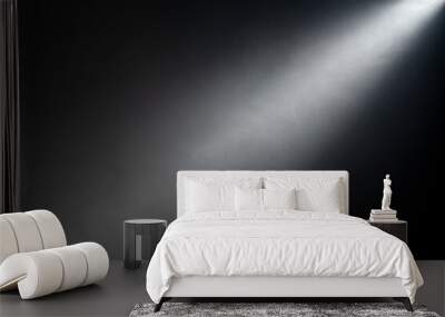 Close up of light beam isolated on black background Wall mural