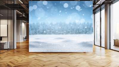 Empty panoramic winter background with copy space Wall mural