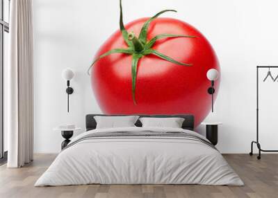 Fresh tomato isolated on white background Wall mural