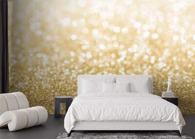 gold defocused glitter background with copy space Wall mural