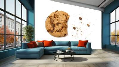 Half eaten cookie with crumbs Wall mural