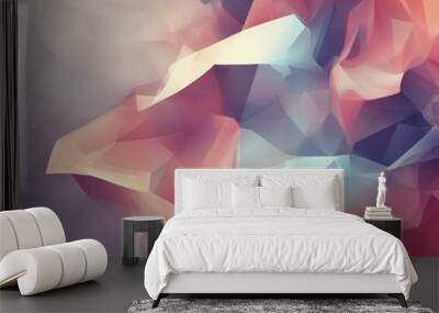 polygon plexus particle illustration background Wall mural