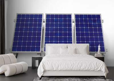 Solar panels in realistic 3d render Wall mural