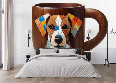 Coffee Cup Suitable For Dog Lovers Wall mural