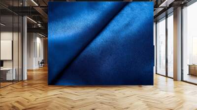 Deep Royal Blue Velvet Texture Background with Subtle Light Reflections Wall mural