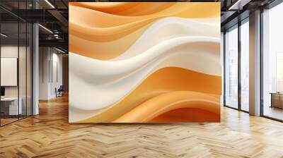 Three dimensional render of wavy pattern. Waves abstract background texture Wall mural