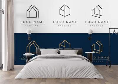 real estete home and building logo vector Wall mural