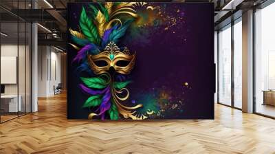 Mardi gras background with copy space Wall mural