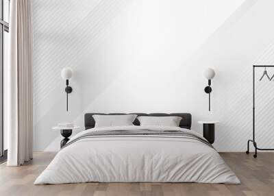 Abstract elegant white and gray background with diagonal stripes lines. Wall mural