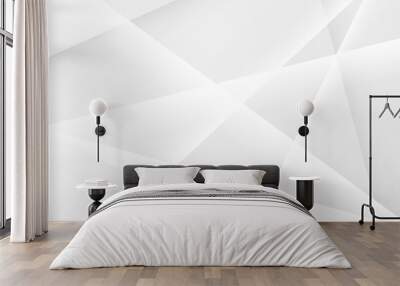 Abstract modern white and gray stripes light and shade pattern background and texture Wall mural