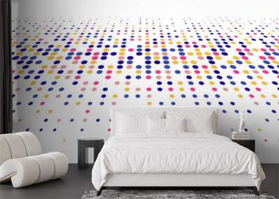 Abstract technology futuristic style big data colorful geometric circle pattern isolated on white background and texture. Wall mural