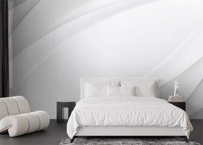 Banner web template abstract white curved overlapping layer design on clean background Wall mural