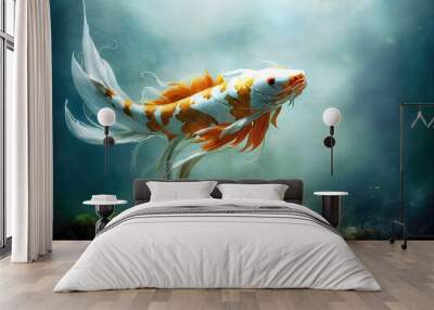 Koi fish in aquarium Wall mural