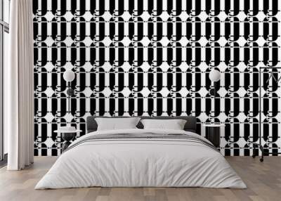 Seamless geometrical outline pattern. Wall mural