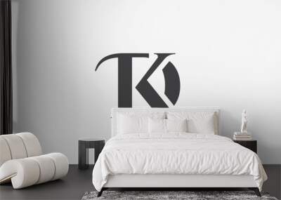 letter DK or KD logo concept isolated on white background. Wall mural