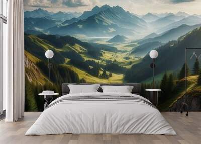 landscape in the mountains Wall mural