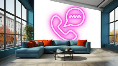 Call bulb neon icon Wall mural