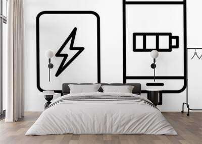 Gadget, power bank icon. Element of gadget icon on white background Wall mural